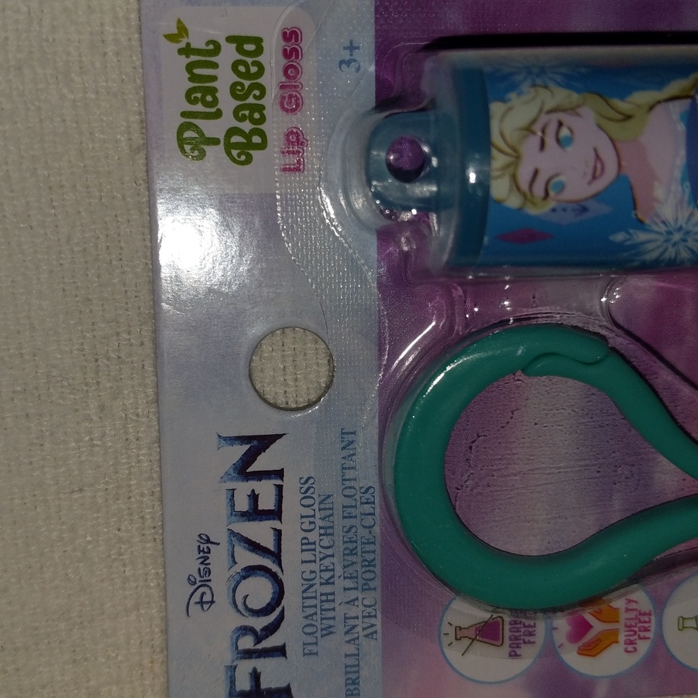 Disney Frozen floatin lip gloss key chain/ bag charm "blueberry" plant-b… - Picture 3 of 5